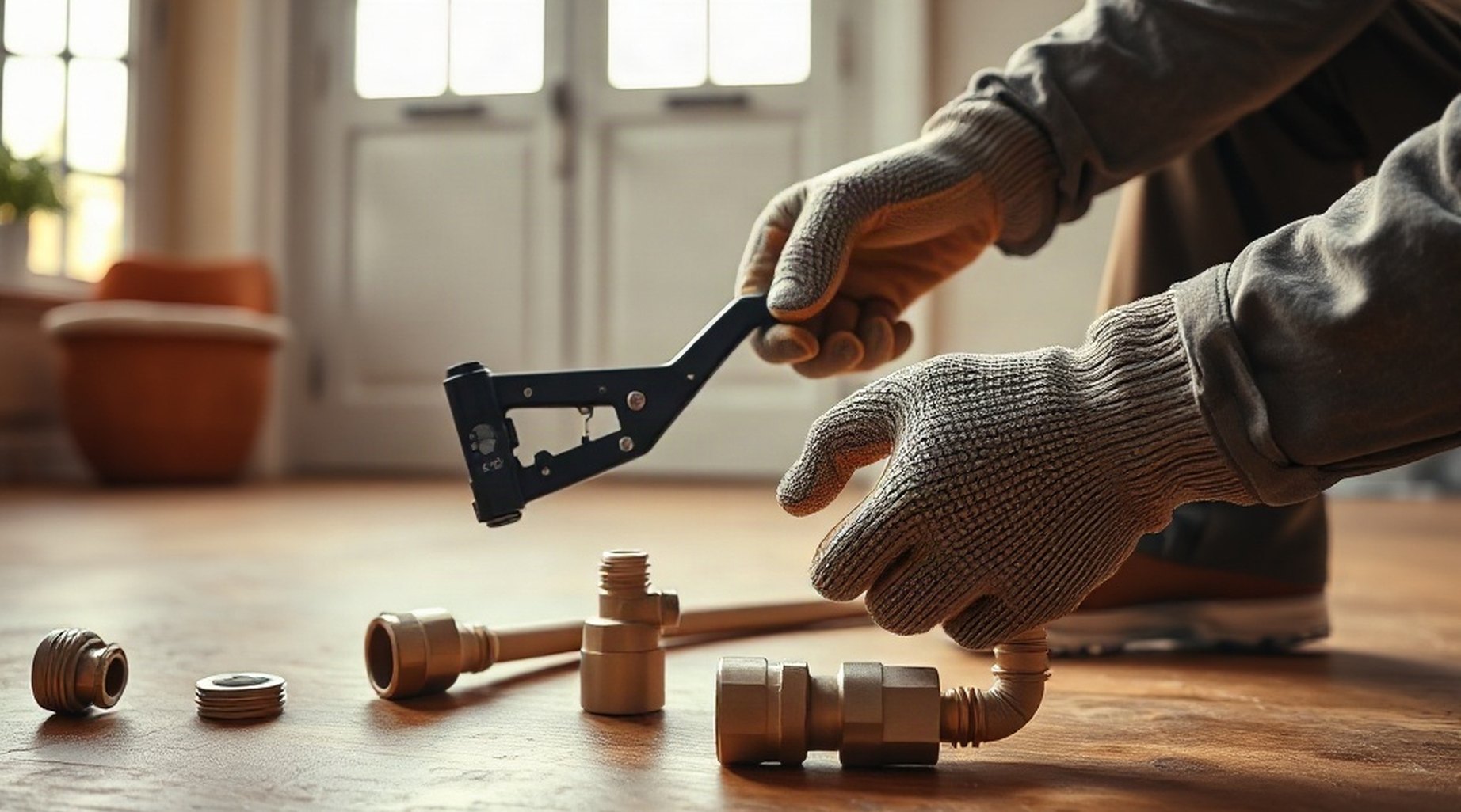 Artisan plombier en intervention à Antony